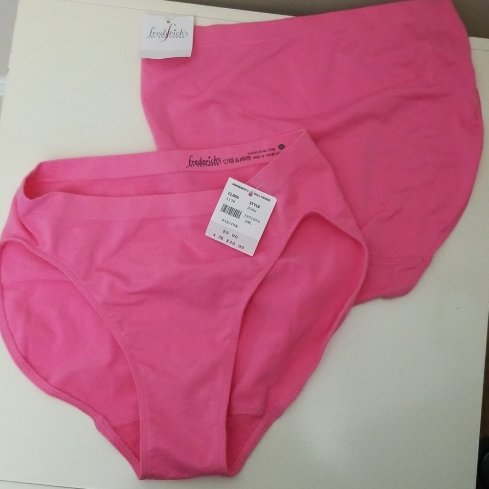 2 FOH Hi-leg Bikini Briefs, hot pink, NWT